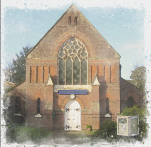 Watercolour of the church building