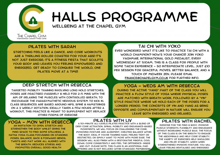 Halls class programme