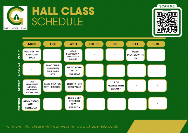 Halls class schedule