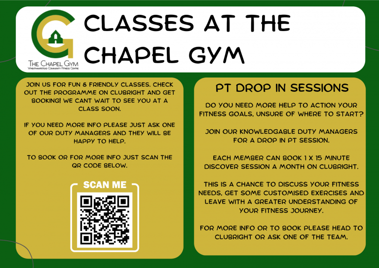 Classes and PT schedule